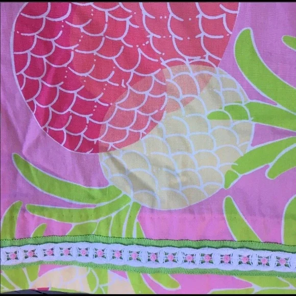 Lilly Pulitzer Strapless Pineapple Dress 0 strapless sundress back cutout ties - Picture 5 of 6